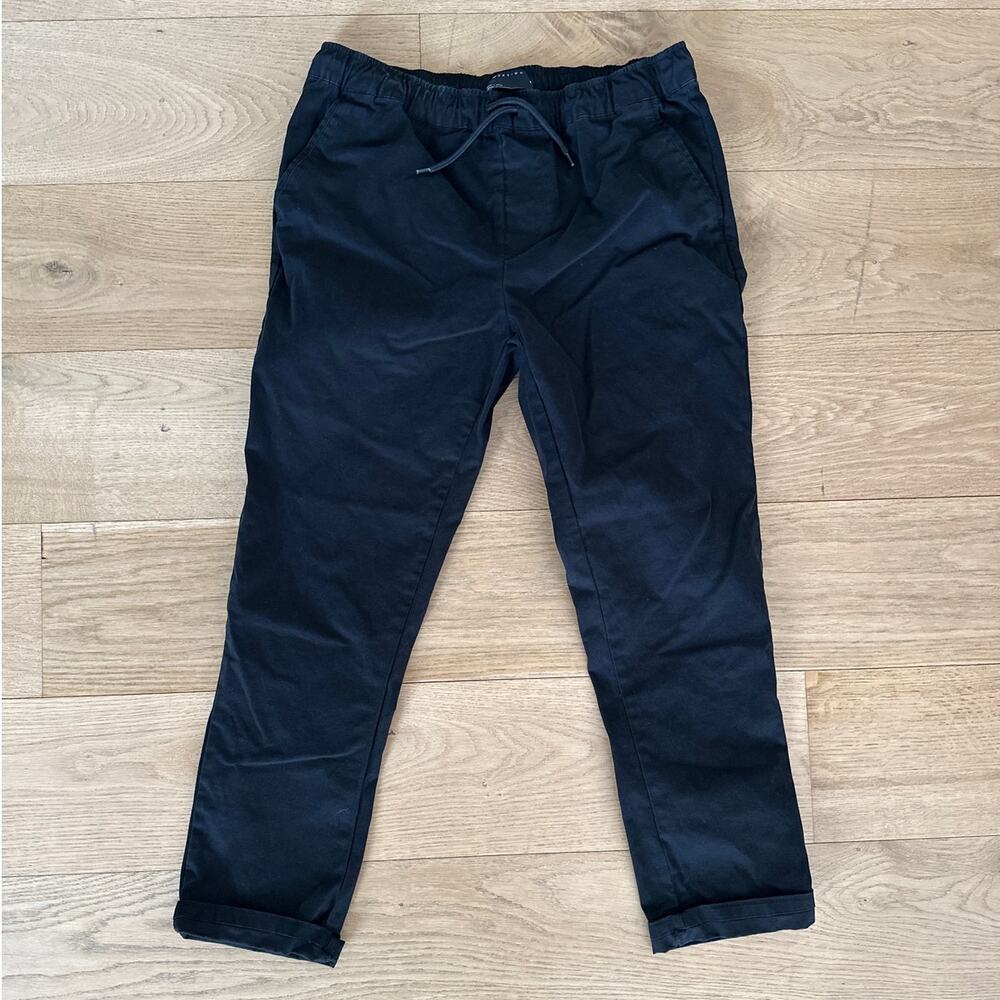 ASOS Design - Drawstring Waist Chinos in Black